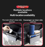 Black Upgraded Waterproof Car Storage Bag - Multi-Position Hanging Organizer - Top-Down View