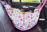 White Car Back Seat Organizer Hammock - Portable Storage Solution - Front View