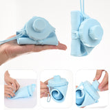 Yellow 600ml Silicone Collapsible Water Bottle - Portable and Eco-Friendly Hydration Solution - Side View