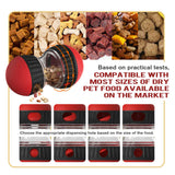 Red Interactive Dog Slow Feeder Toy - Food Dispenser Ball for Healthy Digestion - Side View