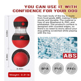 Red Interactive Dog Slow Feeder Toy - Food Dispenser Ball for Healthy Digestion - 45-Degree Angle