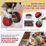 Green Interactive Dog Slow Feeder Toy - Food Dispenser Ball for Healthy Digestion - Top-Down View