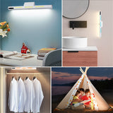 White Rechargeable LED Desk Light with Adjustable RGB and Study Mode - Front View