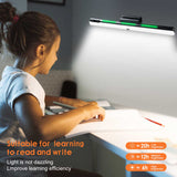Black Rechargeable LED Desk Light with Adjustable RGB and Study Mode - 45-Degree Angle