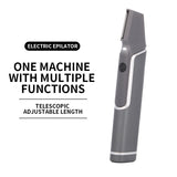 Rechargeable Electric Hair Epilator with Adjustable Length - Multipurpose Grooming Tool - Front View