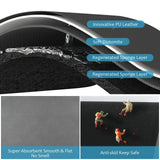 Dark Grey Waterproof Quick-Dry Kitchen Mat - Non-Slip Rubber Base, Absorbent Technology Fabric, 4mm Thick