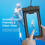 Green Floating Waterproof Phone Pouch - Secure and Durable - Rear View