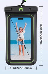 Orange Floating Waterproof Phone Pouch - Secure and Durable - Front View