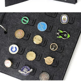 Felt Jewelry Display Book for Pin and Brooch Storage, Compact and Portable Organizer - Side View