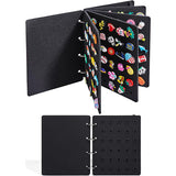 Black Felt Storage Book for Shoe Charms and Pin Collectibles, Durable Organizer