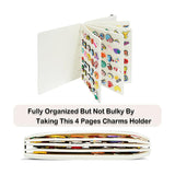 Light Brown Felt Storage Book for Shoe Charms and Pin Collectibles, Durable Organizer - Front View