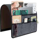 Dark Grey Felt Couch Armrest Organizer - Multifunctional Storage Pouch