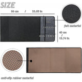 Beige Felt Couch Armrest Organizer - Multifunctional Storage Pouch - Front View