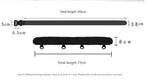 Black Tactical Utility Belt with Adjustable Straps and Metal Buckle - Top-Down View