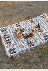 Lucky Cat Bohemian Style Outdoor Picnic Blanket - 130*180cm Decorative Throw - Front View