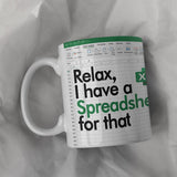 Funny Excel Spreadsheet Mug – Perfect for Office & Spreadsheet Enthusiasts - Front View