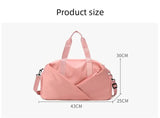 Black Stylish Gym Travel Bag with Shoe Compartment, Lightweight and Durable Design - Front View