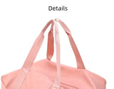 Black Stylish Gym Travel Bag with Shoe Compartment, Lightweight and Durable Design - Top-Down View