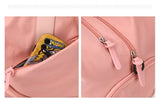 Black Stylish Gym Travel Bag with Shoe Compartment, Lightweight and Durable Design - Rear View