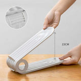 2 PCS Orange Adjustable Shoe Slot Organizer - Space-Saving Shoe Storage Solution for Closet and Shelf - Top-Down View