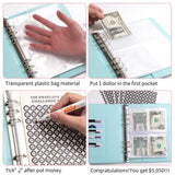 Pink 100-Day Savings Challenge Cash Binder with Tracker and Refillable Notebook - Top-Down View