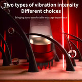 White Mini Rechargeable Ionic Hair Straightening Comb | Portable Wireless Vibration Massage Brush for Frizz-Free, Smooth Hair - Top-Down View