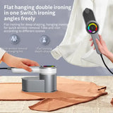 Grey Portable Handheld Garment Steamer | Mini Steam Iron for Home & Dorm Use | Compact Clothes Steaming Iron - Side View