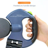 Black Dual Retractable Dog Leash | 2-in-1 Automatic Pet Leash for Walking Two Dogs Simultaneously - 45-Degree Angle