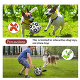 15*15cm Interactive Dog Toy Soccer Ball with Rope | Outdoor Fetch & Tug Play for Dogs | Training & Exercise Pet Toy - Top-Down View