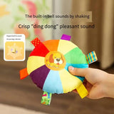 3 pcs dog pattem Plush Dog Chew Toy with Sound | Interactive Frisbee for Teeth Grinding & Play | Durable Non-Toxic Pet Toy - Top-Down View