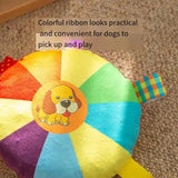 3 pcs dog pattem Plush Dog Chew Toy with Sound | Interactive Frisbee for Teeth Grinding & Play | Durable Non-Toxic Pet Toy - 45-Degree Angle