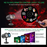 Bracket  Outdoor Waterproof Lawn Dual-Tube Projection Light ??LED Halloween & Christmas Dynamic Water Ripple Animation, Replaceable 12 Slides, Stake or Stand Mountable