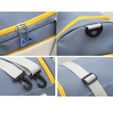 Blue Large Capacity Gym Bag with Wet and Dry Separation – Multifunctional Travel, Sports, and Swimming Bag for Men and Women - Side View