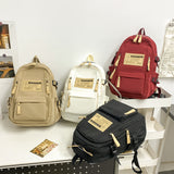Black Stylish and Simple Backpack for High School and College Students – Trendy Women’s Casual Backpack for Travel and Daily Use - Front View