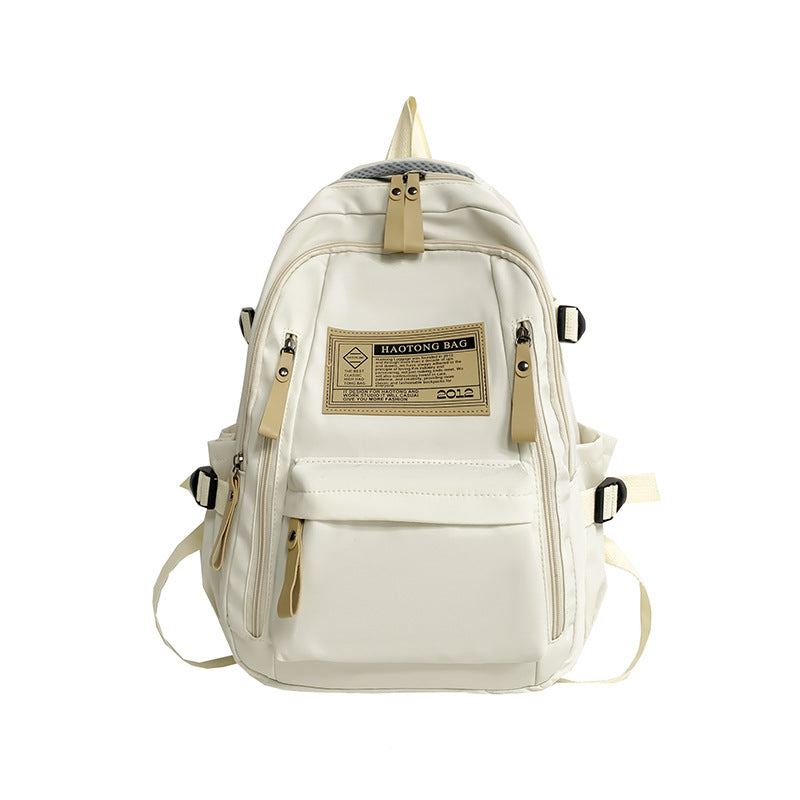 White Stylish and Simple Backpack for High School and College Students ??Trendy Women?? Casual Backpack for Travel and Daily Use
