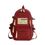 Red Stylish and Simple Backpack for High School and College Students ??Trendy Women?? Casual Backpack for Travel and Daily Use
