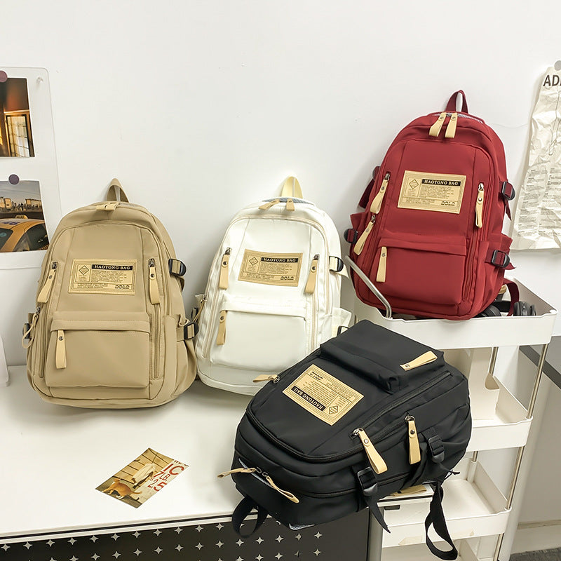 Red Stylish and Simple Backpack for High School and College Students ??Trendy Women?? Casual Backpack for Travel and Daily Use