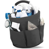 Khaki Portable Folding Picnic Basket – Multi-Function Beach Basket, Storage Bag, Toiletry Organizer, and Shopping Basket for Outdoor and Home Use - Front View