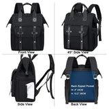 White Fashionable Multi-Function Mommy Bag - Large Capacity Diaper Tote and Backpack for Moms, Ideal for Travel and Everyday Use - Front View