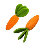 2 PCS Durable Rubber Carrot Dog Toy ??Squeaky Chew Toy for Large Dogs, Puppy Teething & Dental Care, Interactive Play for Bored Pets