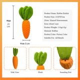2 PCS Durable Rubber Carrot Dog Toy – Squeaky Chew Toy for Large Dogs, Puppy Teething & Dental Care, Interactive Play for Bored Pets - Front View