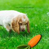 2 PCS Durable Rubber Carrot Dog Toy – Squeaky Chew Toy for Large Dogs, Puppy Teething & Dental Care, Interactive Play for Bored Pets - 45-Degree Angle