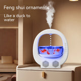 White 3 In 1 Anti-Gravity Humidifier Multifunctional Aromatherapy Machine Bluetooth-compatible Speaker Fish Tank Ambient Light - Top-Down View