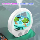White 3 In 1 Anti-Gravity Humidifier Multifunctional Aromatherapy Machine Bluetooth-compatible Speaker Fish Tank Ambient Light - 45-Degree Angle