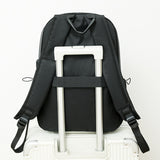 Black Casual Korean Style Backpack – Versatile Laptop Bag for Students, Business, and Travel – Fashionable and Practical - Side View