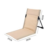 Black Outdoor Folding Lawn Chair with Backrest – Lightweight, Portable Camping Chair, Beach & Park Recliner, Easy-to-Carry for Relaxing Outdoors - Rear View