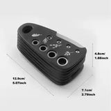 Stackable Kitchen Tool Set - Multi-Function Grater, Herb Cutter, Garlic Press, Can Opener, Cheese Grater, Pizza Cutter & Spice Set - Top-Down View