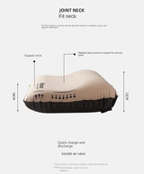 Dark Green Automatic Inflatable 3D Outdoor Sponge Pillow - Portable Camping Travel Neck Cushion, Comfortable Air Mattress for Tent, Versatile Nap Pillow - Top-Down View