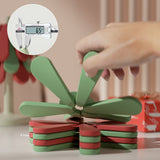 Round Base Green High temperature resistant table mat household teacup mat anti-scalding mat foldable insulation mat pot mat, insulation mat shelf Christmas tree shape - Front View