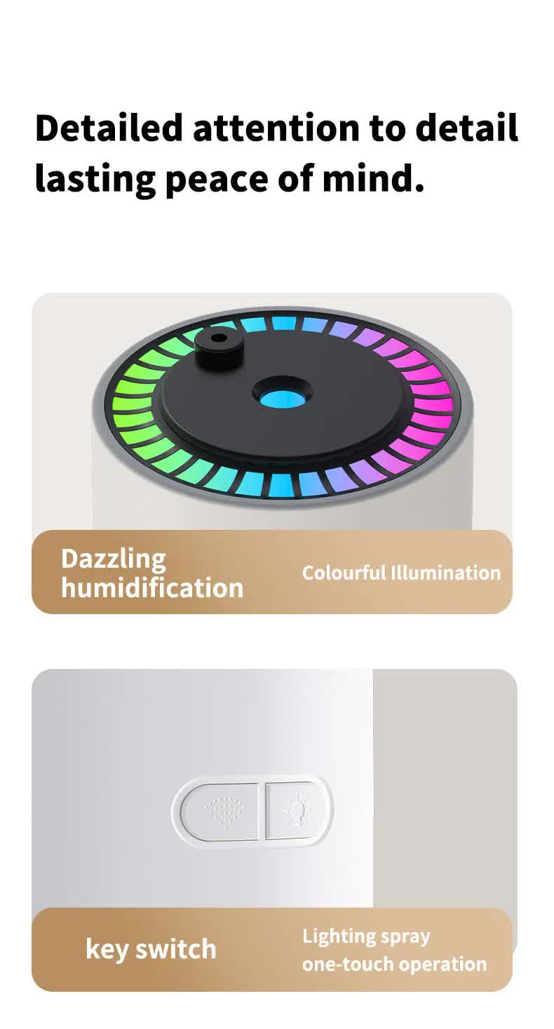 White Starry Sky Projection Humidifier ??USB Ultrasonic Car and Home Air Humidifier, Mist Diffuser for Hydration